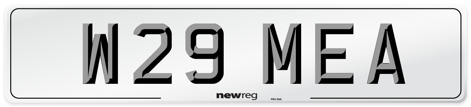 W29 MEA Number Plate from New Reg